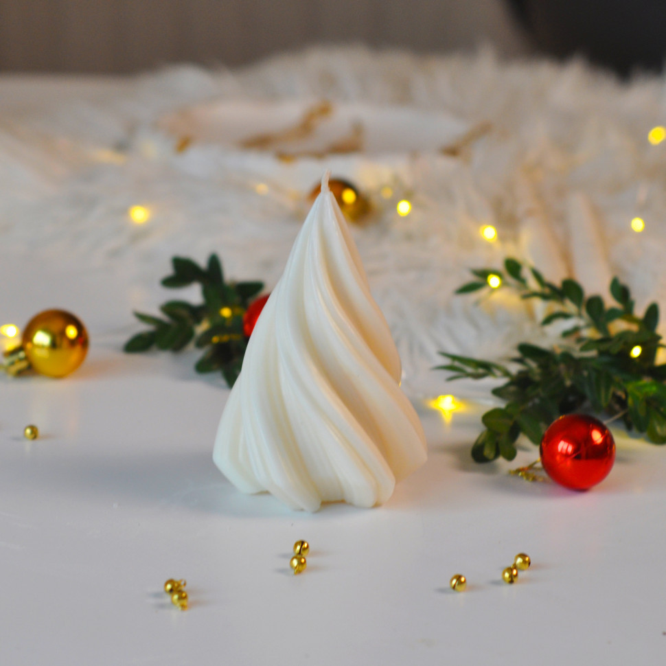 Формова свічка ручної роботи з соєвого воску 