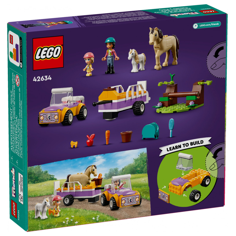 Конструктор LEGO Friends Причіп для коня й поні 42634, 105 деталей