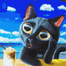 Картина за номерами. Rainbow Art "Чорне кошеня" GX30499-RA 
