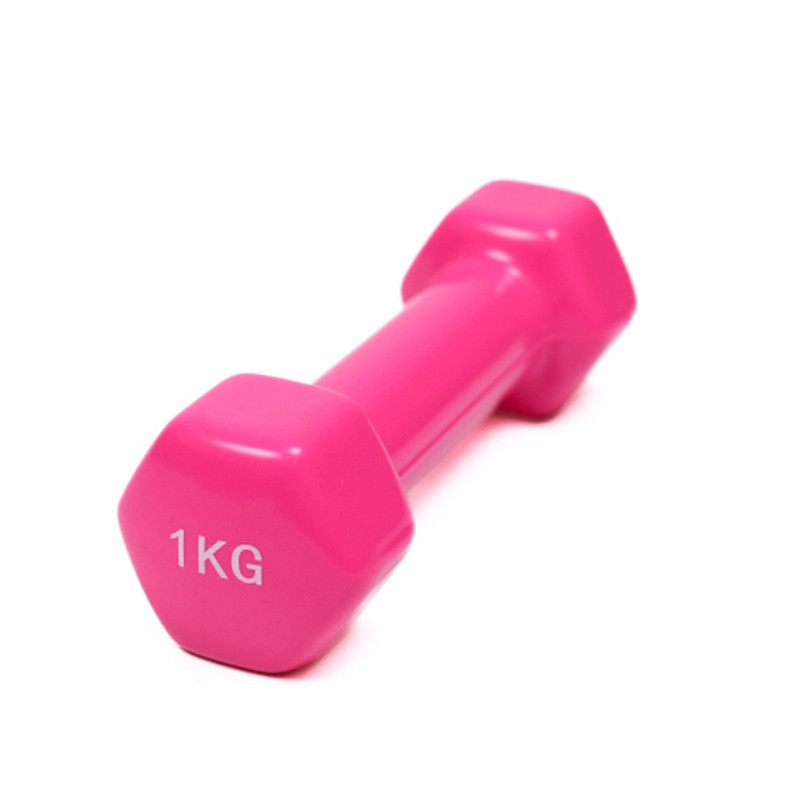 Гантель с виниловым покрытием Generation Fitness 523128FS 1 кг, розовый