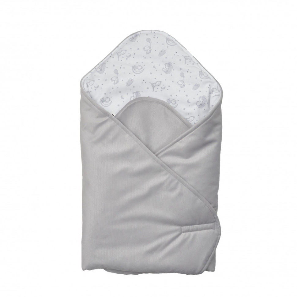 Конверт-плед детский Velvet Print Twins 9016-TVP-10 grey 80x80 см