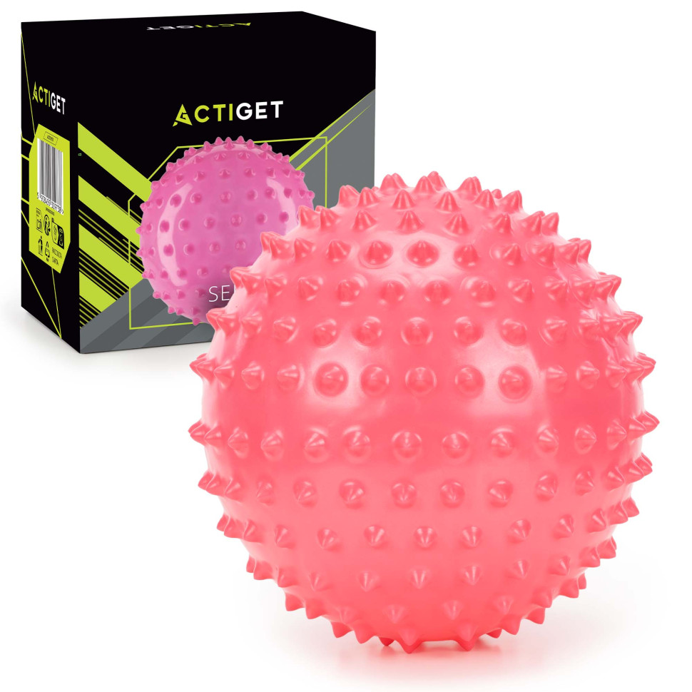 М'яч масажний для пілатесу, йоги та реабілітації Actiget ACT0151 Pink, з насосом 20 см