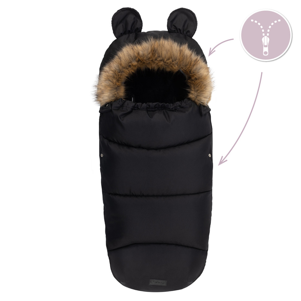 Зимовий конверт Sleeping bag MoMi AKCE00032 black, водонепроникний