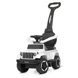 Детская каталка-толокар Bambi Racer M 4288-1 белый, c родительской ручкой