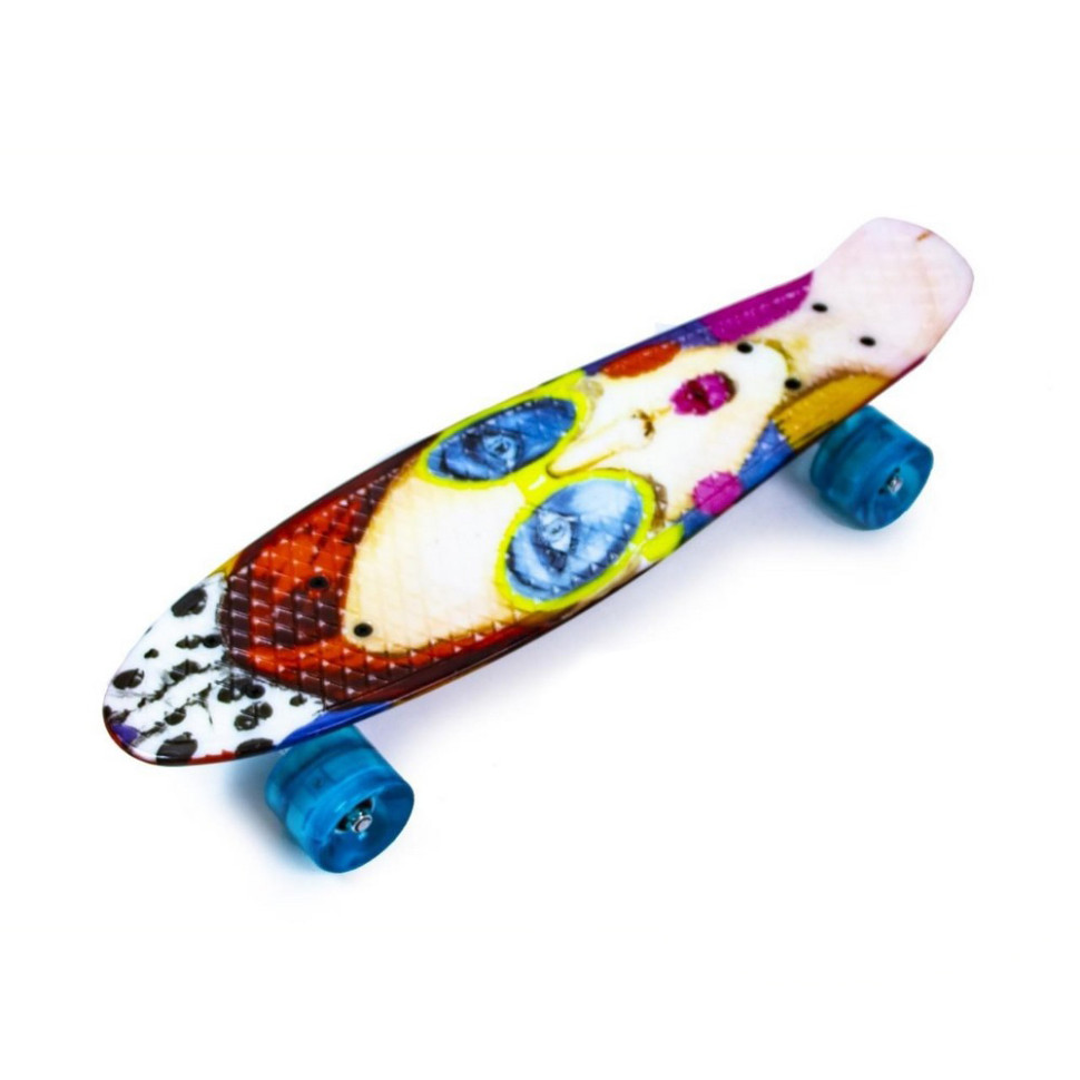 Скейт Penny Board «Cool Girl» Bambi PG041 колеса зі світлом 80 кг