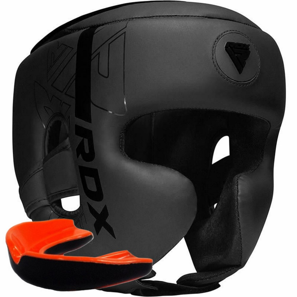Боксерський шолом F6 KARA Matte RDX Inc Limited HGR-F6MB-XL, Black, XL (капа у комплекті)