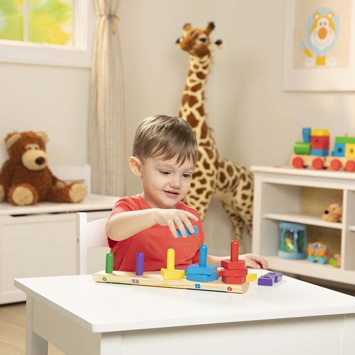 Деревянные пирамидки на платформе Melissa&Doug MD10379, 5 колышков