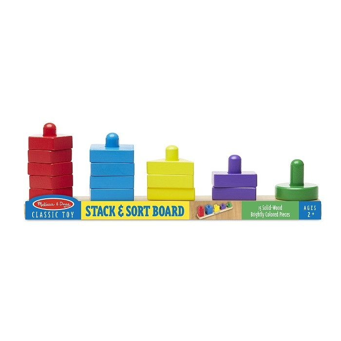 Деревянные пирамидки на платформе Melissa&Doug MD10379, 5 колышков