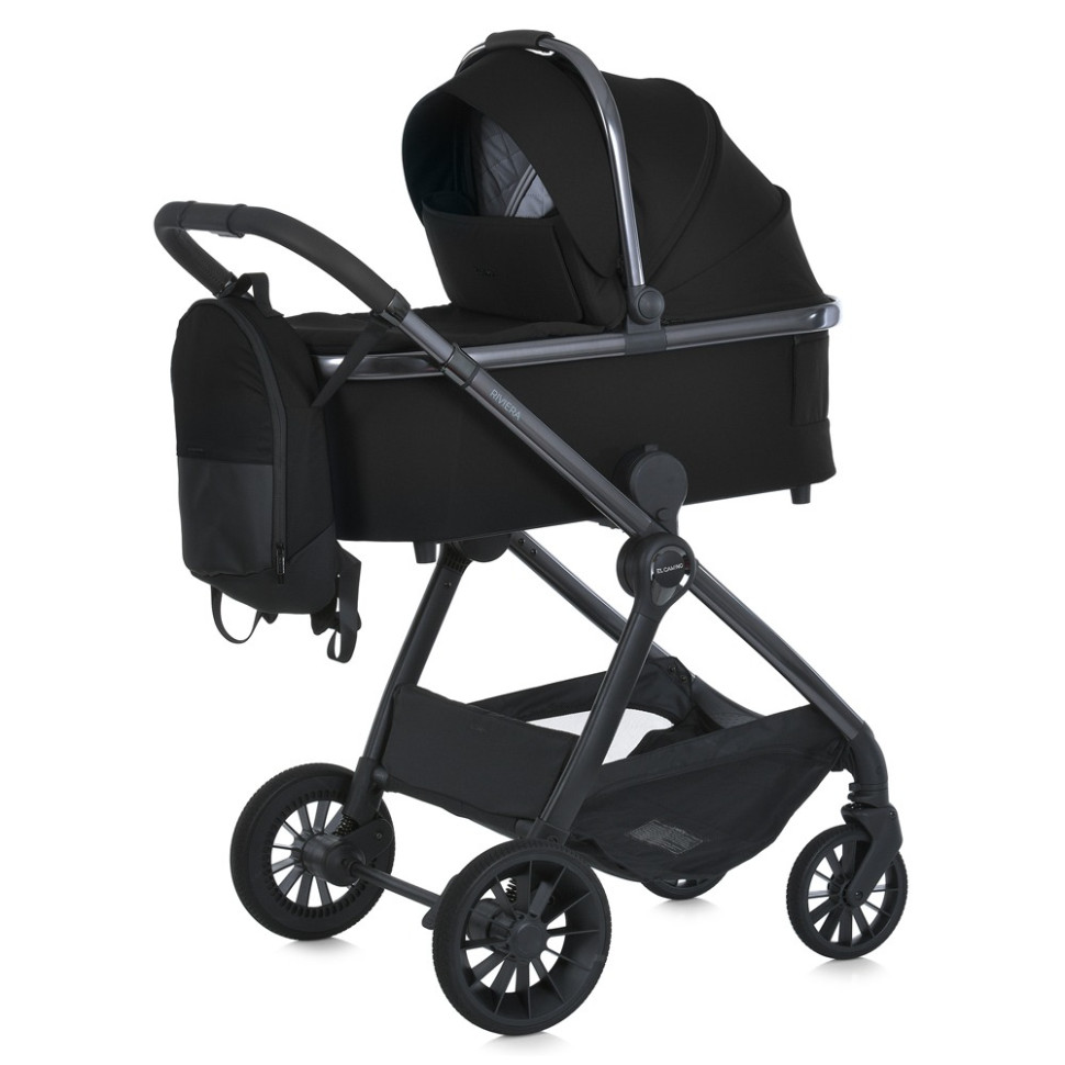 Детская универсальная коляска 2 в 1 RIVIERA El Camino ME 1183 Jet Black