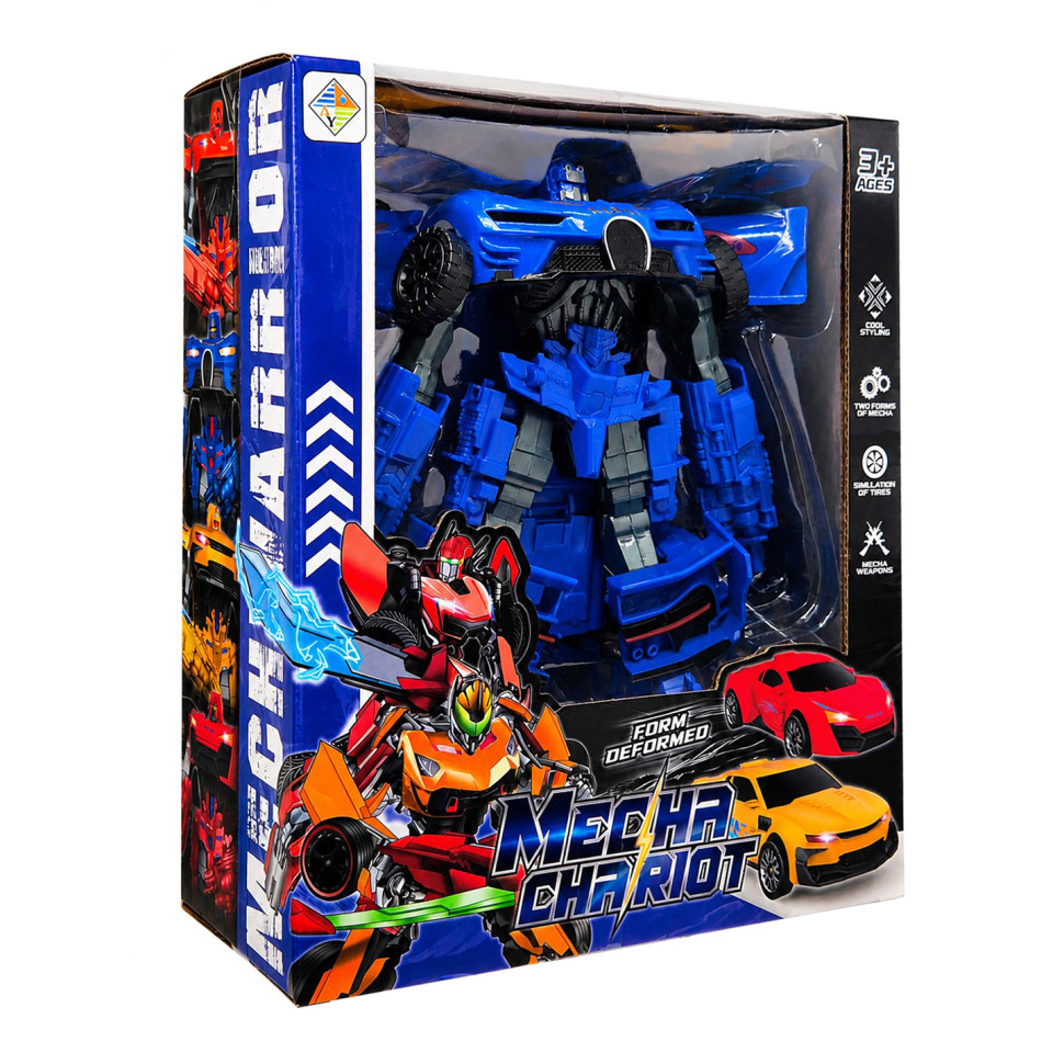 Детская игрушка Трансформер Bambi HY-3344(Blue) робот 18 см+машина