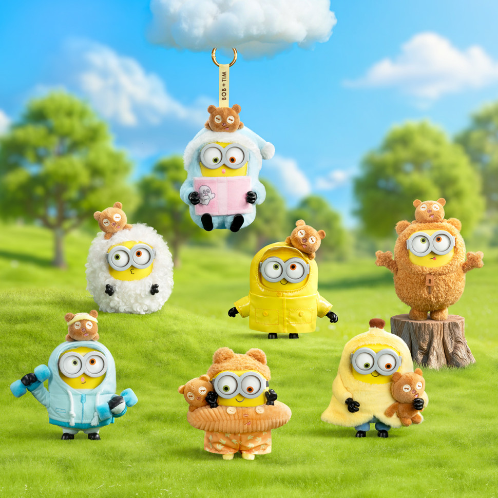 Колекційна м'яка іграшка з кільцем Посіпаки Pop Top 52Toys 25ZB301XHRTJ001 серії Bob & Tim