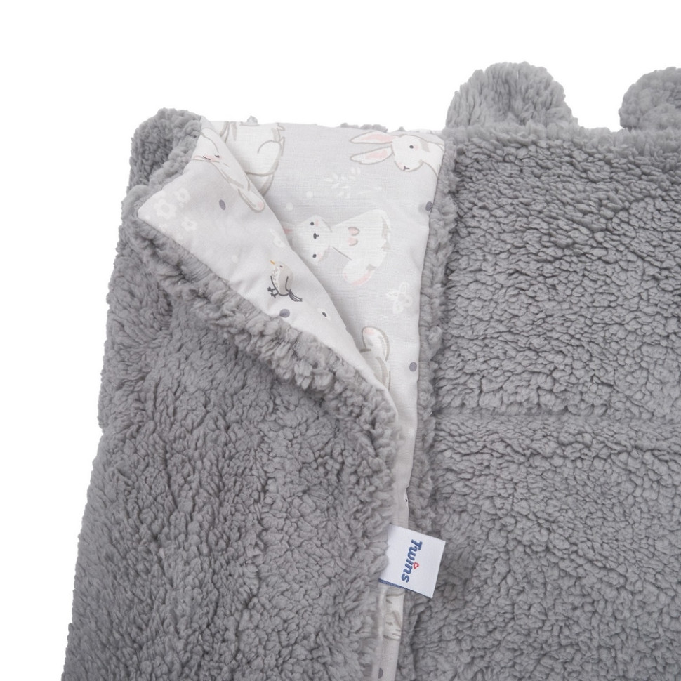 Дитячий плед Teddy Twins 1424-TT-10 розмір 100х80 см, сірий