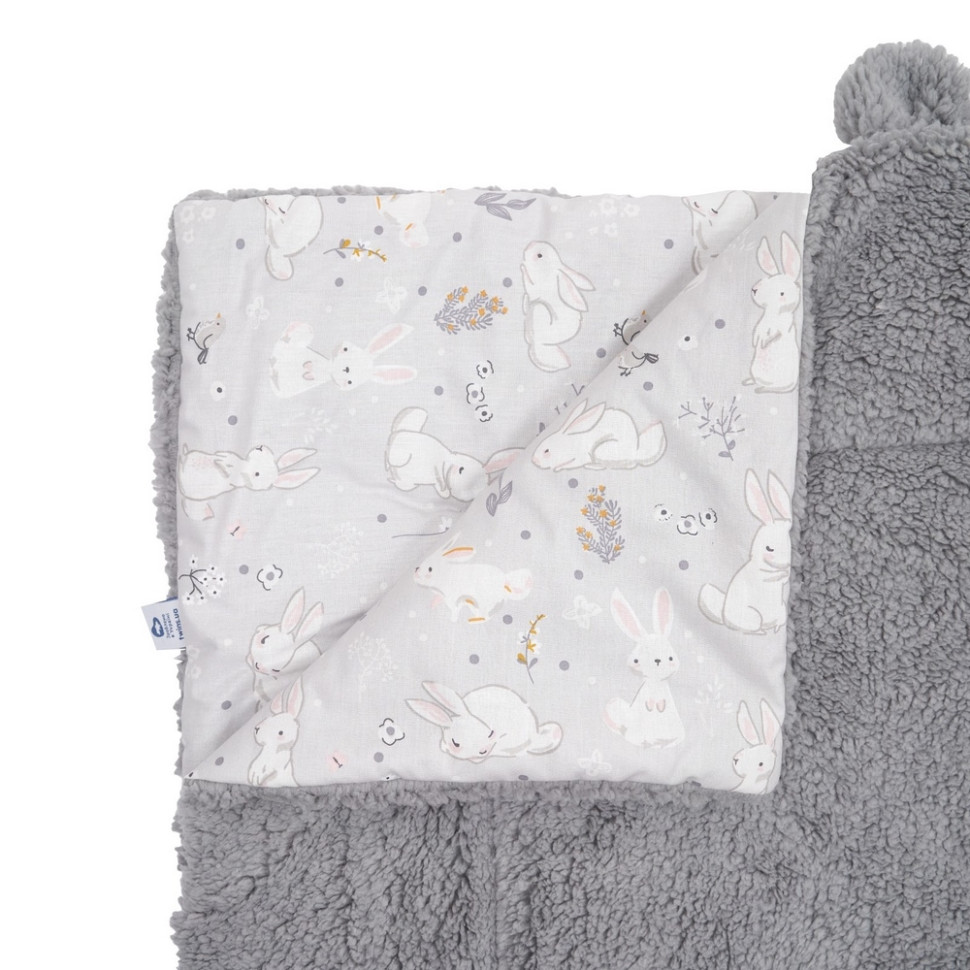 Дитячий плед Teddy Twins 1424-TT-10 розмір 100х80 см, сірий