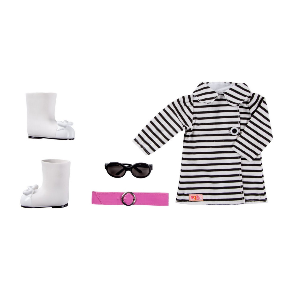 Набор одежды для кукол Our Generation Полосатое пальто BD60012Z