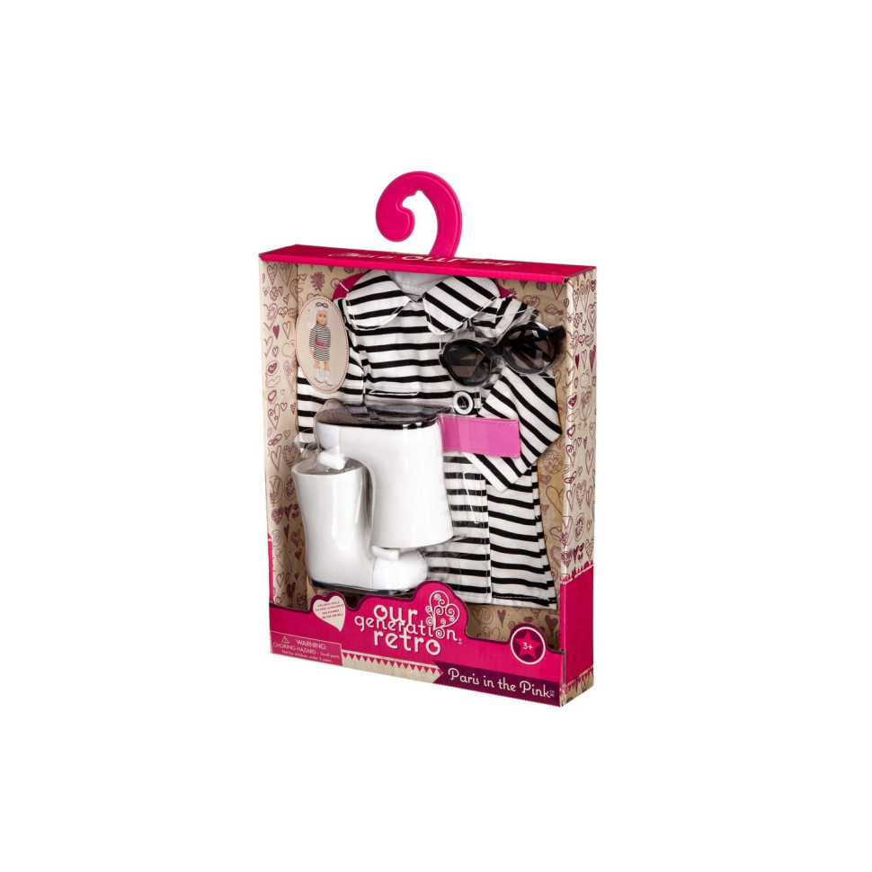 Набор одежды для кукол Our Generation Полосатое пальто BD60012Z