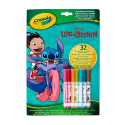 Дитяча розмальовка "Lilo & Stitch" Crayola 04-0865G 32 сторінки і 7 фломастерів