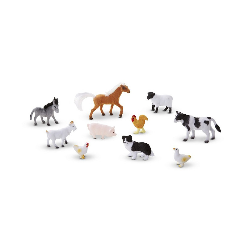Ігровий набір тварин ферми Melissa&Doug MD594,10 мініатюрних моделей