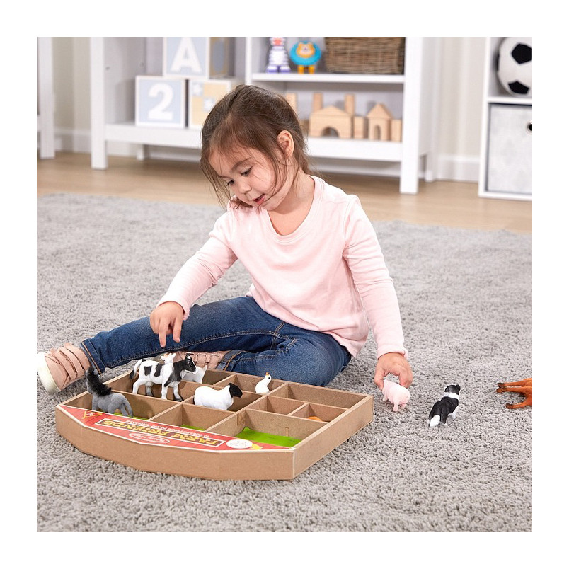 Ігровий набір тварин ферми Melissa&Doug MD594,10 мініатюрних моделей