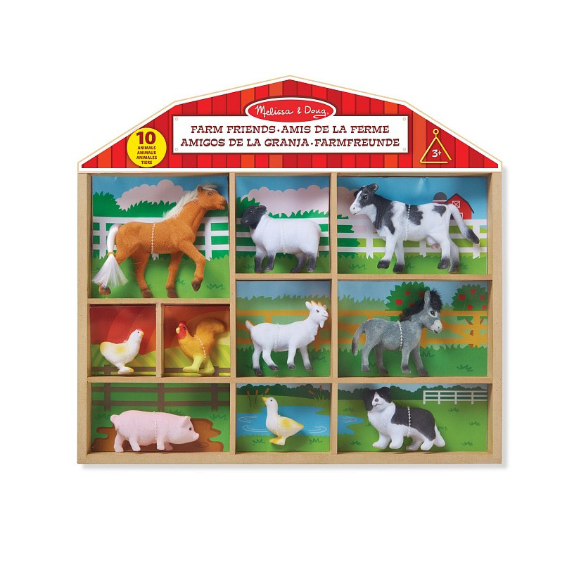 Ігровий набір тварин ферми Melissa&Doug MD594,10 мініатюрних моделей