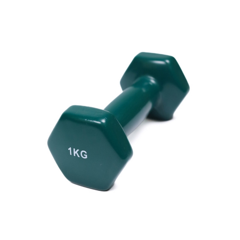 Гантель з вініловим покриттям Generation Fitness 522894FS 1 кг, темно-зелений