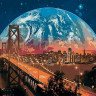 Картина за номерами. Brushme "Місяць над Сан-Франциско" GX8312 
