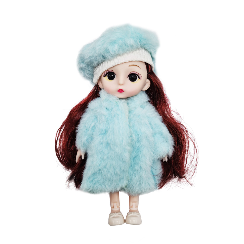 Дитяча лялька у береті Bambi C14 шарнірна, 15 см