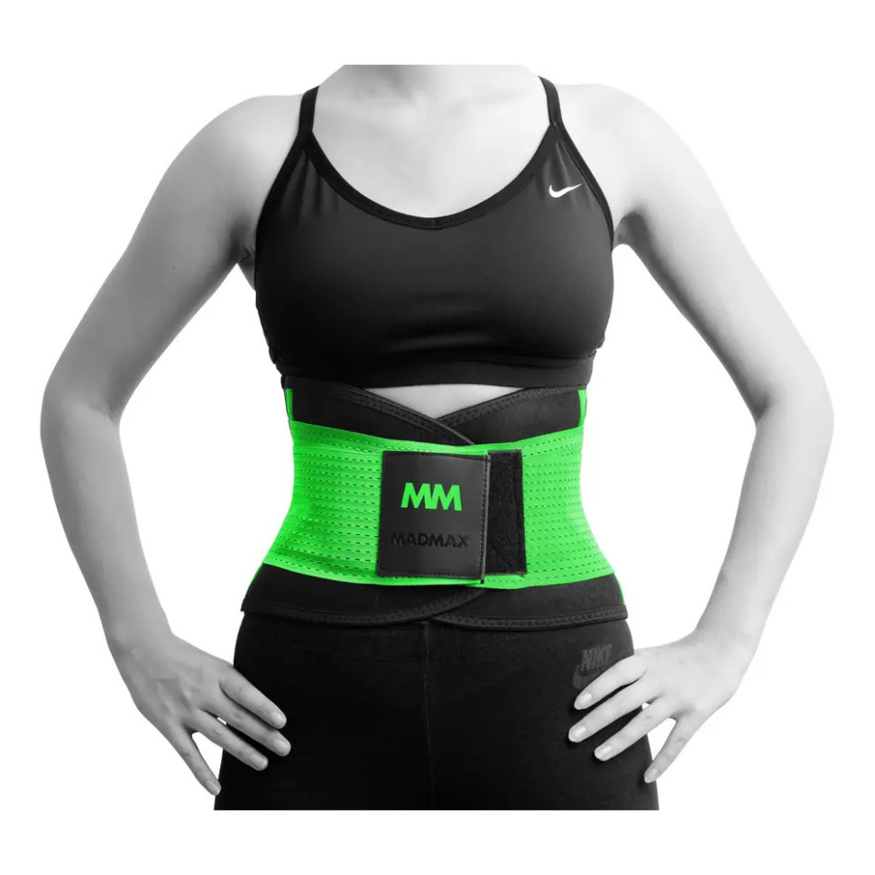 Пояс компресійний Slimming belt MadMax MFA-277-GRN_M Black/neon green M