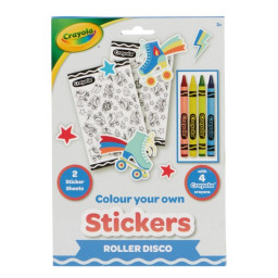 Дитяча розмальовка "Ролер-Диско" Crayola 15754-B, з олівцями та наліпками