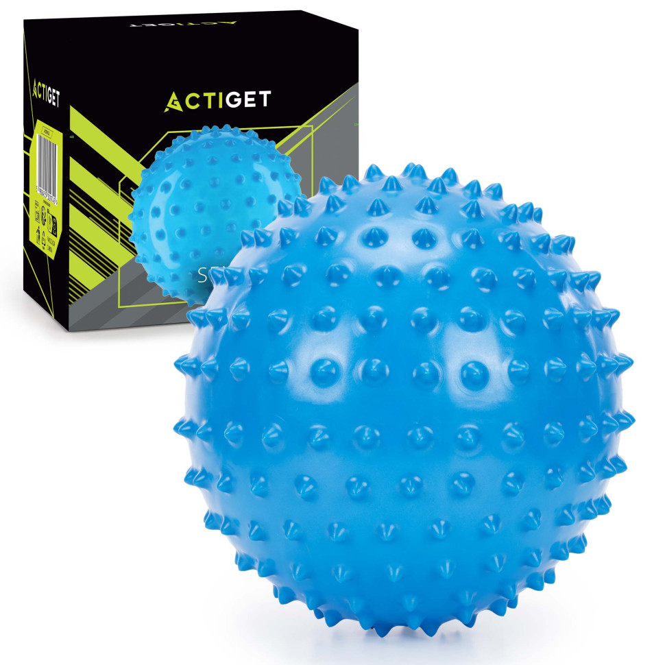М'яч масажний для пілатесу, йоги та реабілітації Actiget ACT0152 Blue, з насосом 20 см
