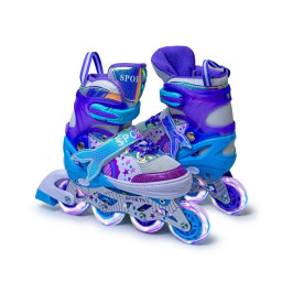 Детские раздвижные ролики "Русалка" Scale Sports 1067364985 фиолетовый, размер 30-33