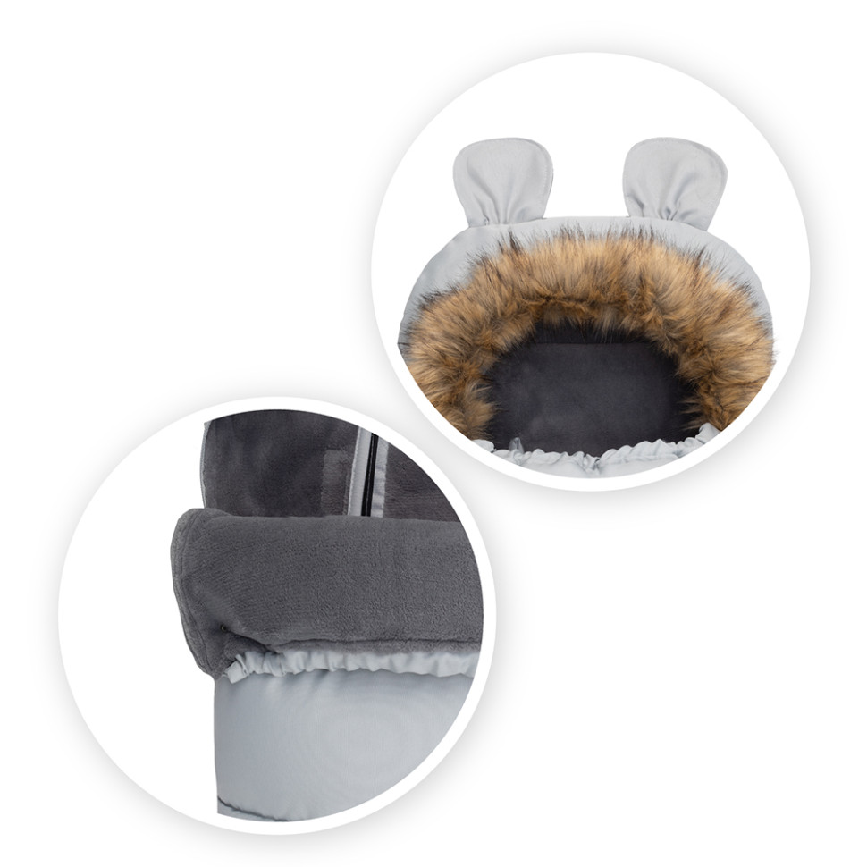 Зимний конверт Sleeping bag MoMi AKCE00034 gray, водонепроницаемый