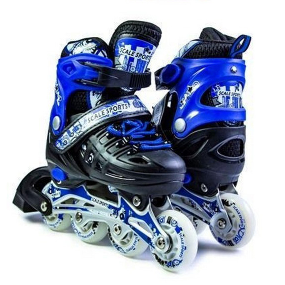 Комплект детских раздвижных роликов Scale Sports LFC905MBLUE размер 34-37
