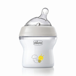 Бутылочка пластиковая "Natural Feeling" Chicco 81311.30 соска силиконовая 150 мл 