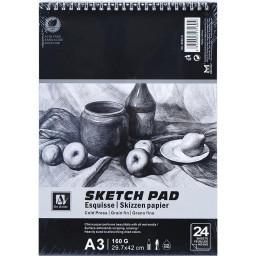 Альбом "Sketch Pad" Bambi 6002-S, А3 24 аркуші 160 г/м² Альбом "Sketch Pad" Bambi 6002-S, А3 24 аркуші 160 г/м²