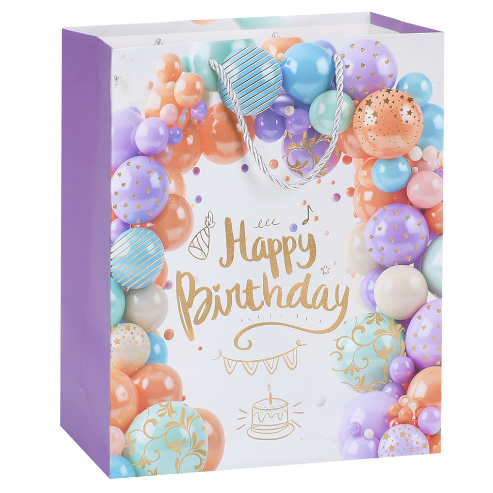 Пакет подарочный Happy Birthday Bambi MK 5951-M-4 размер 32х26х10 см