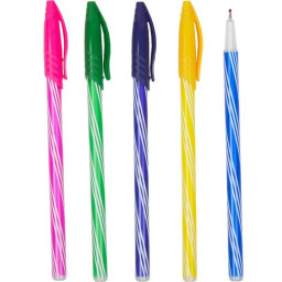 Ручка масляная "Beta" COLOR-IT 95489, CR8010-150, 0,7 мм, микс цветов, синяя