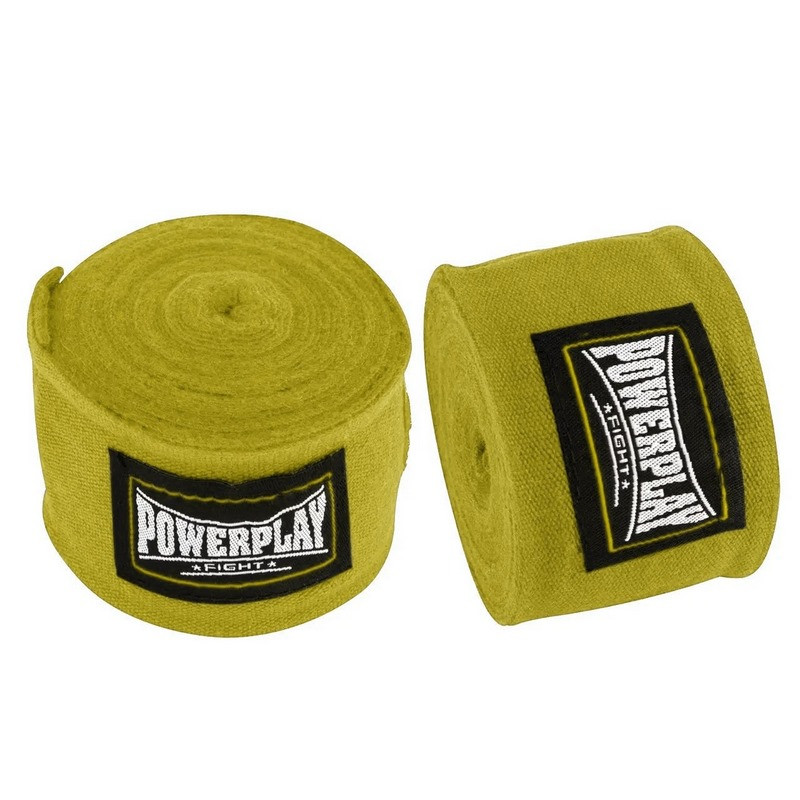 Бинти для боксу Lycra 3047 PowerPlay PP_3047_4m_Yellow, Жовті (4м)