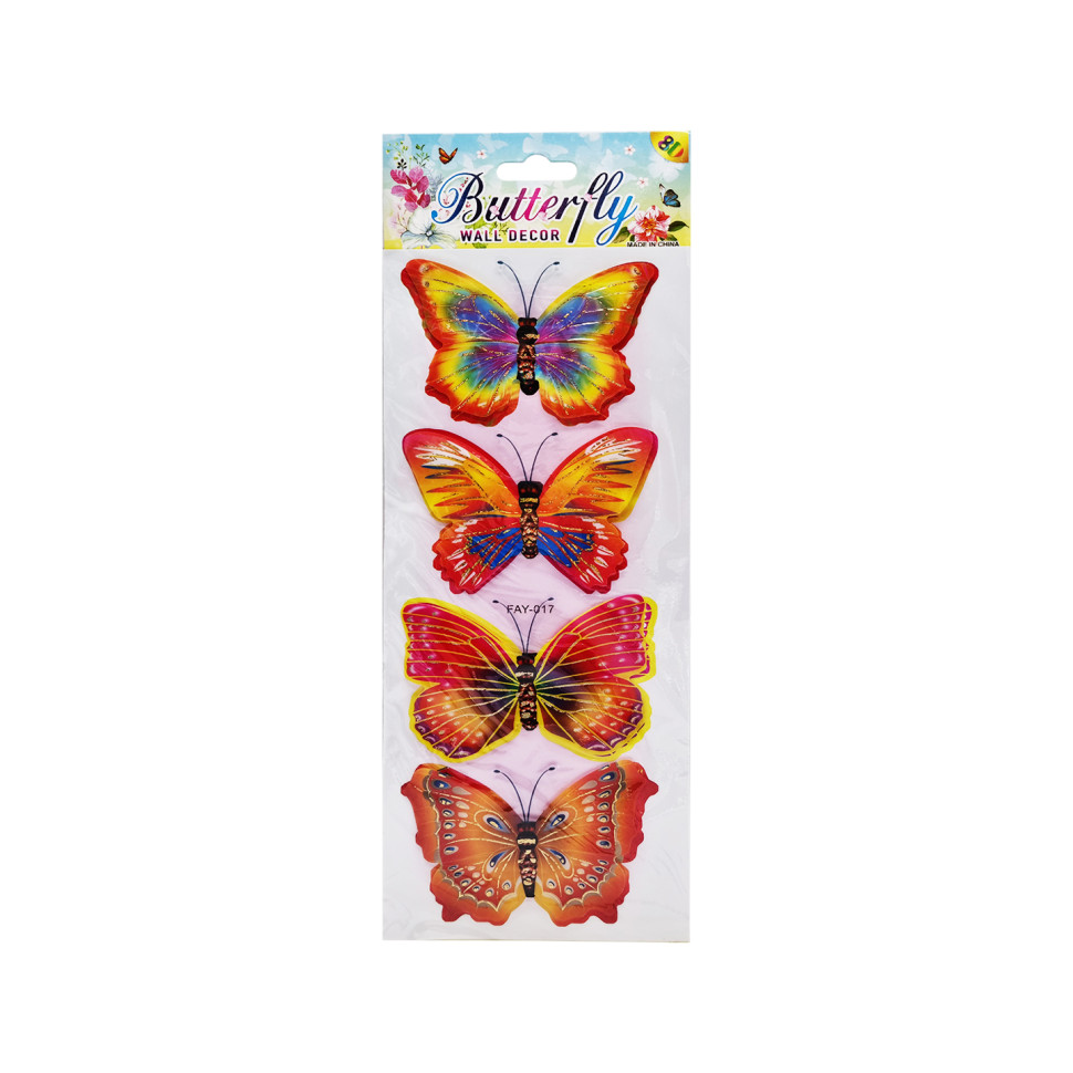 Наклейка Метелик Bambi 329 ST-S(017) 4 шт для декору