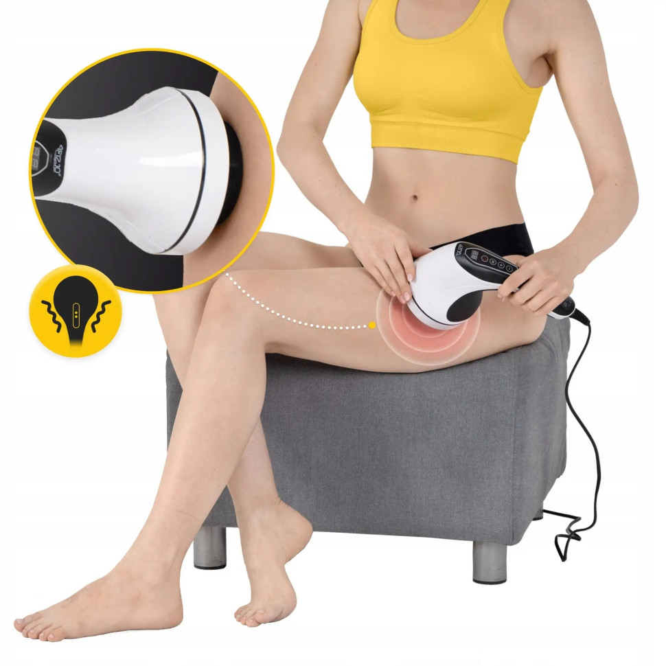 Ручной антицеллюлитный массажер для тела Body Shaping 4FIZJO 4FJ0557 White 4 в 1