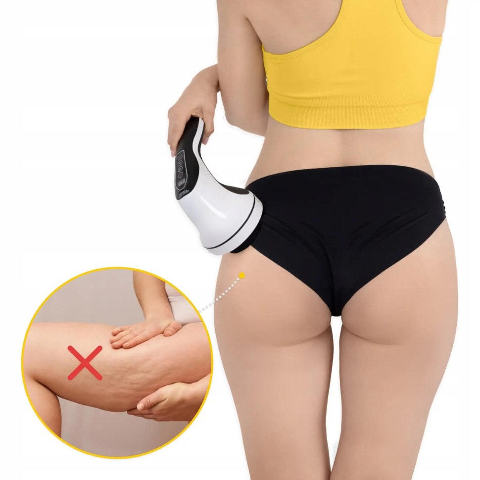 Ручной антицеллюлитный массажер для тела Body Shaping 4FIZJO 4FJ0557 White 4 в 1