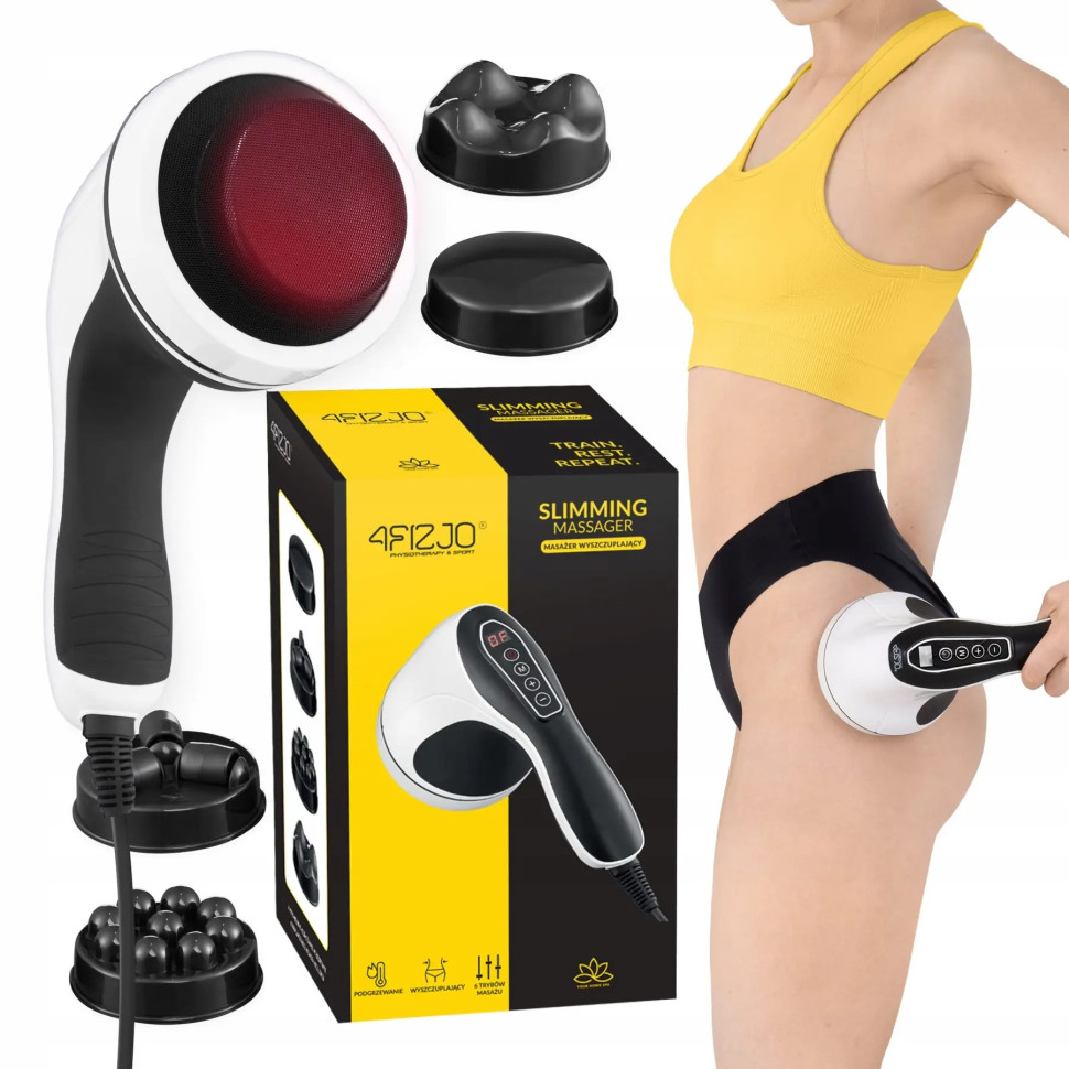 Ручной антицеллюлитный массажер для тела Body Shaping 4FIZJO 4FJ0557 White 4 в 1