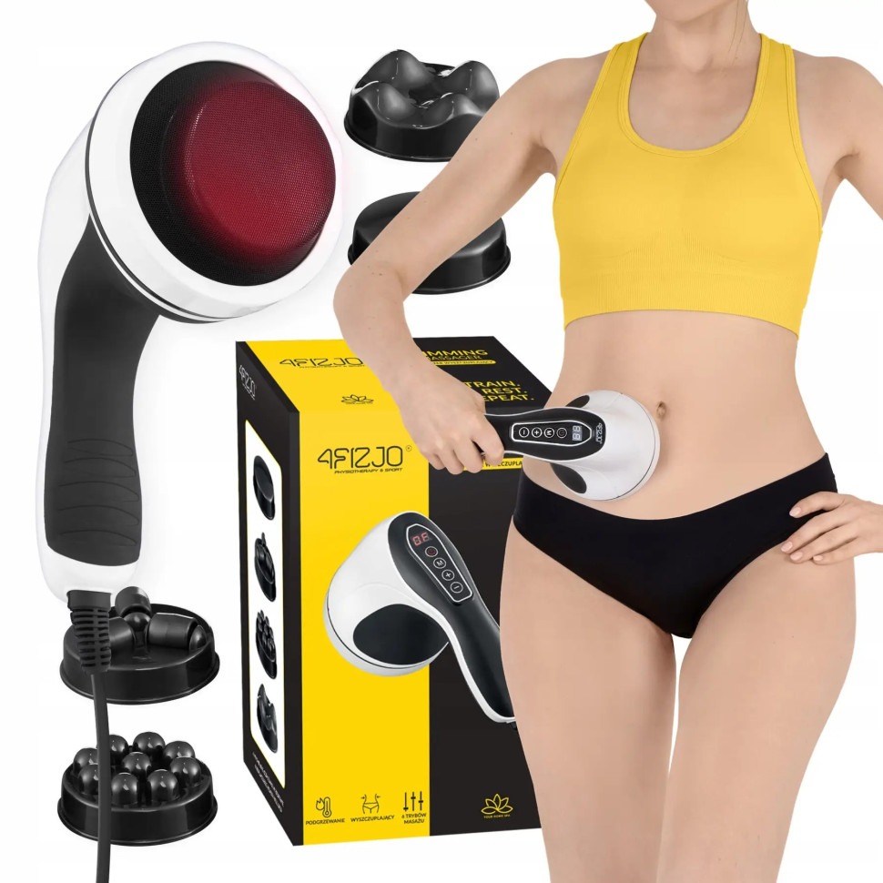 Ручной антицеллюлитный массажер для тела Body Shaping 4FIZJO 4FJ0557 White 4 в 1