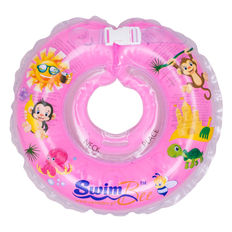 Дитячий круг для купання SwimBee 1111-SB-06 рожевий, виготовлений з екологічного матеріалу
