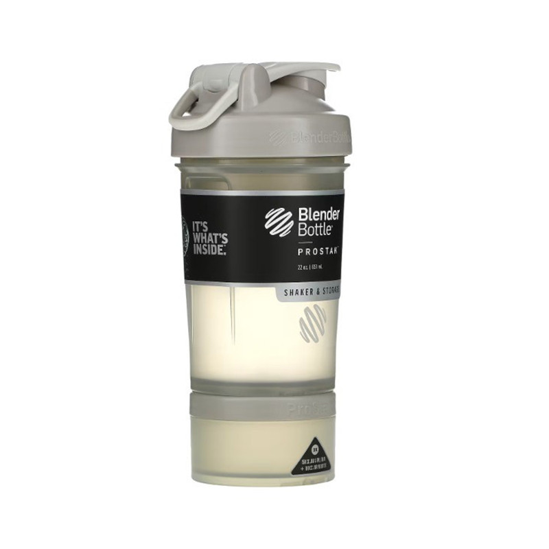 Шейкер спортивный ProStak BlenderBottle PS 22oz Grey, с 2-мя контейнерами, 650 ml