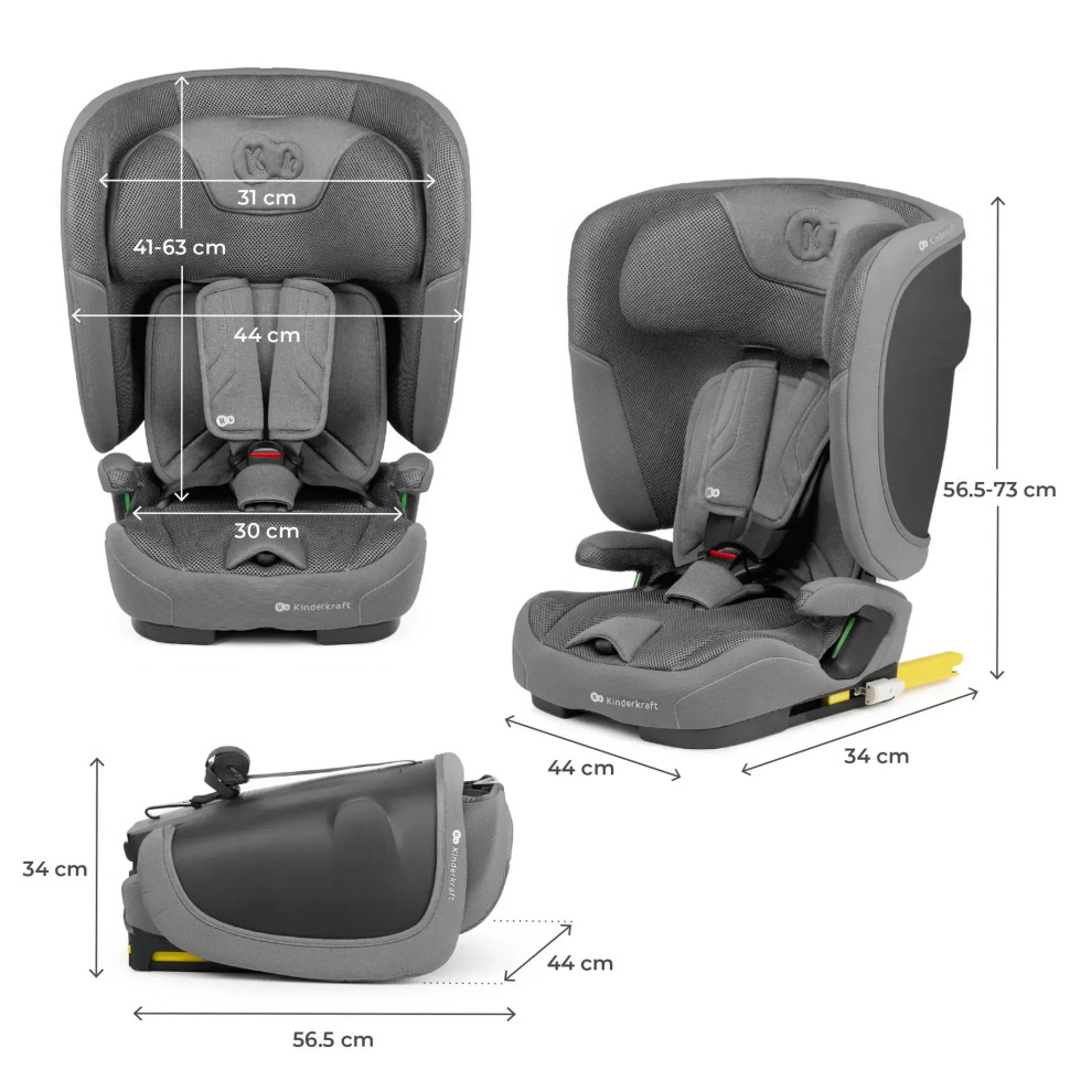 Детское автокресло Fix2Go Kinderkraft KCFI2GO0GRY0000 Grey 