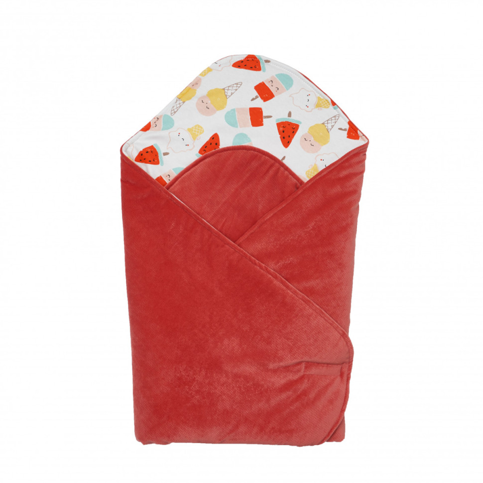 Конверт-плед дитячий Velvet Print Twins 9016-TVP-15 coral 80x80 см