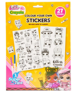 Детская раскраска Crayola 35083 с фломастерами и наклейками