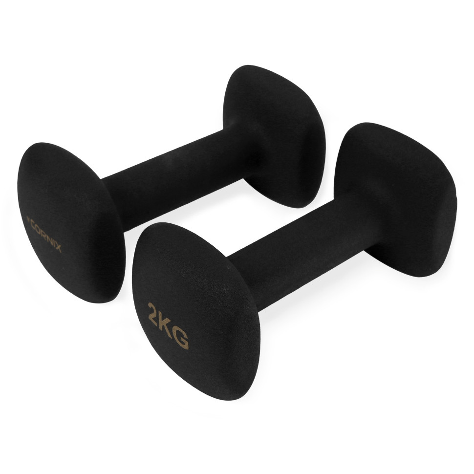 Гантели виниловые Square Cornix XR-0407 Black 2 x 2 кг 