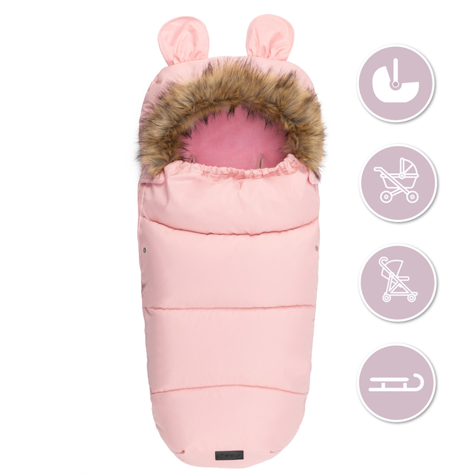 Зимний конверт Sleeping bag MoMi AKCE00033 pink, водонепроницаемый