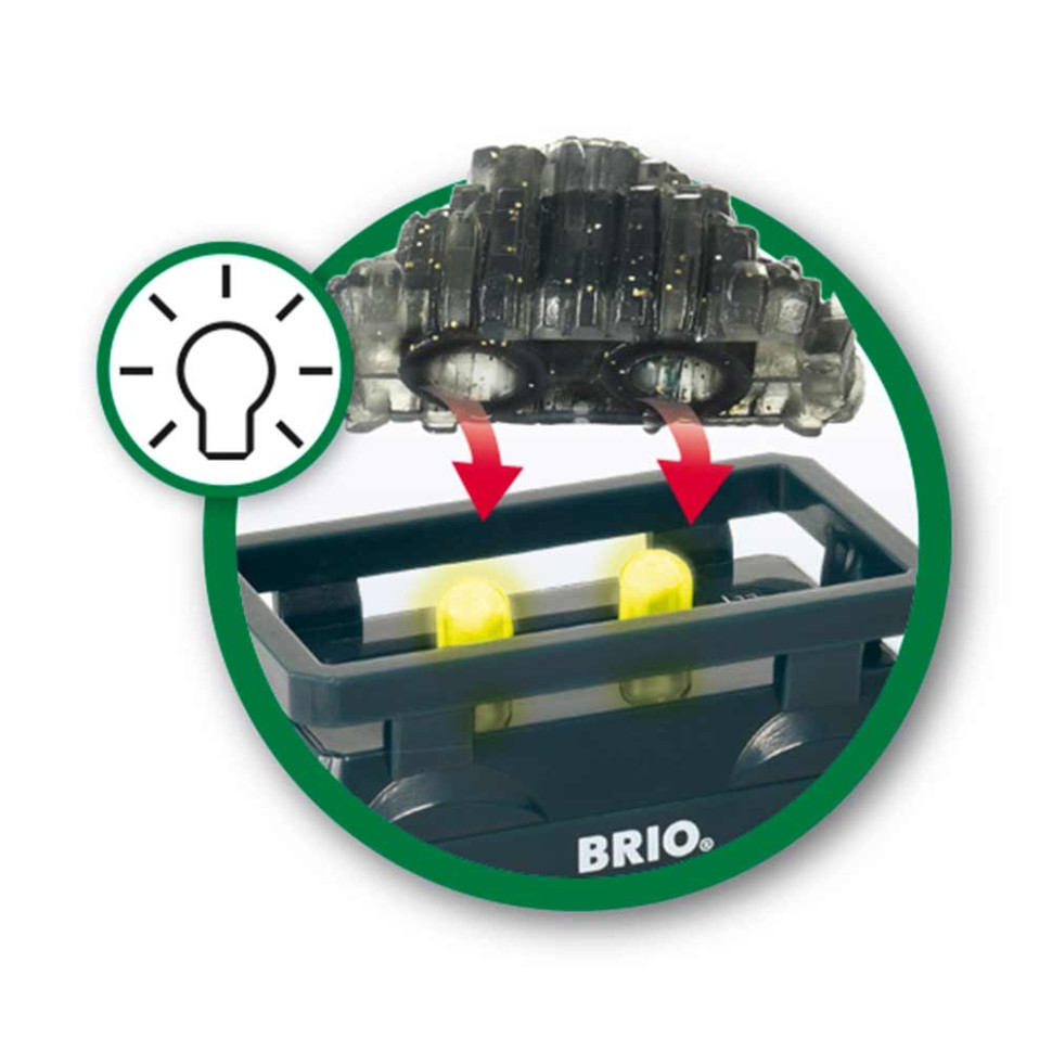 Вагон с золотом для детской железной дороги BRIO 33896-BR, пластик, свет, на батарейках